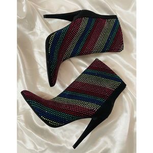 Rhinestone Heeled Boots